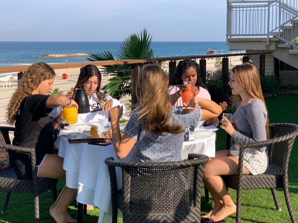 girls vacation breakfast